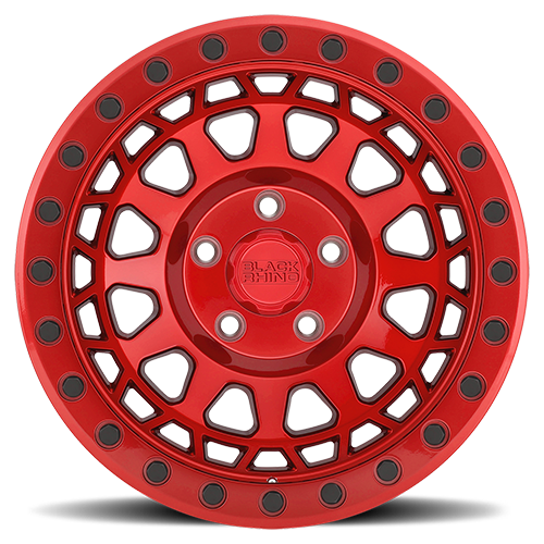 Black Rhino Primm 17x9" 5x114.3mm 71.6mm CB -18mm Candy Red Black Bolts