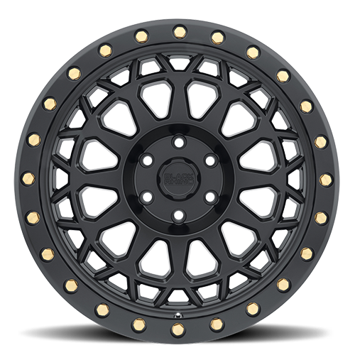 Black Rhino Primm 17x9" 6x139.7mm 112.1mm CB -12mm Matte Black Brass Bolts