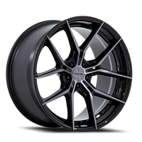 Niche Prodigy 5 NC279 22x9" 5x120mm 74.1mm CB +27mm Gloss Black Dark Tinted Clear