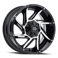 Vision 422 20x12 -51 6x139.7mm 106.2mm Gloss Black Machined Face
