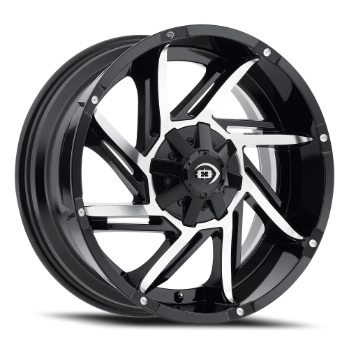 Vision 422 20x9 +12 6x135mm 106.2mm Gloss Black Machined Face