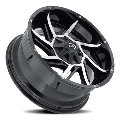 Vision 422 20x9 -12 6x135mm 87.1mm Gloss Black Machined Face