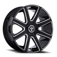 DUB Pull 24x9" 5x115mm 74.1mm CB +38mm Gloss Black Milled