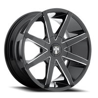 DUB Push 20x8.5" 5x114.3mm 72.6mm CB +35mm Gloss Black Milled