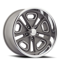 Resto R102 GUN 20x9.5" 5x114.3mm 72.69mm CB +1mm Textured Gunmetal Milled Window-Diamond Cut Lip