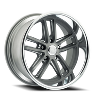 Resto R103 GUN 22x10.5" 5x127mm 78.1mm CB +12mm Textured Gunmetal Milled Window-Diamond Cut Lip