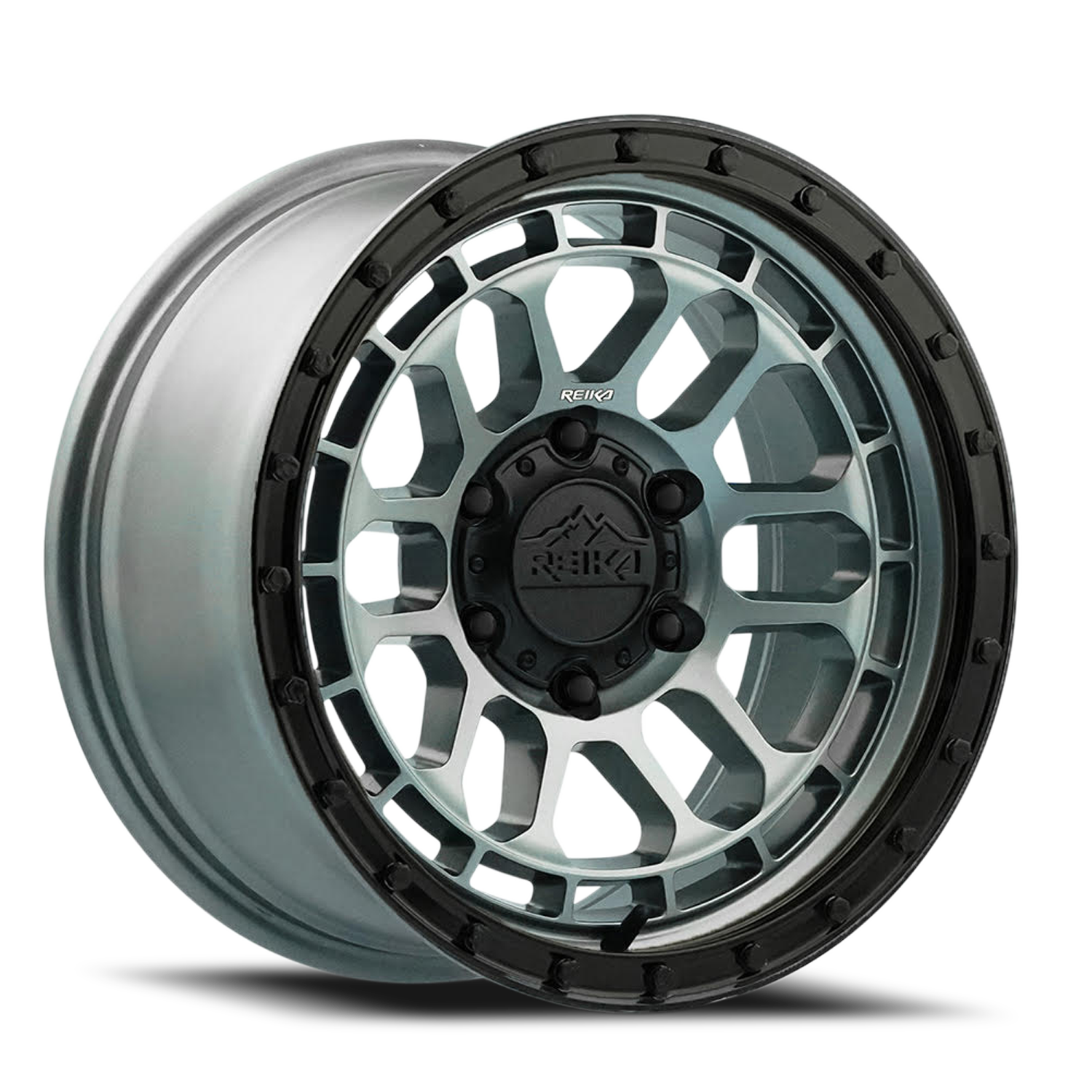 Reika Rambler R35 17x8.5" 6x139.7mm 106.1mm CB 0mm Gloss Graphite Black Ring