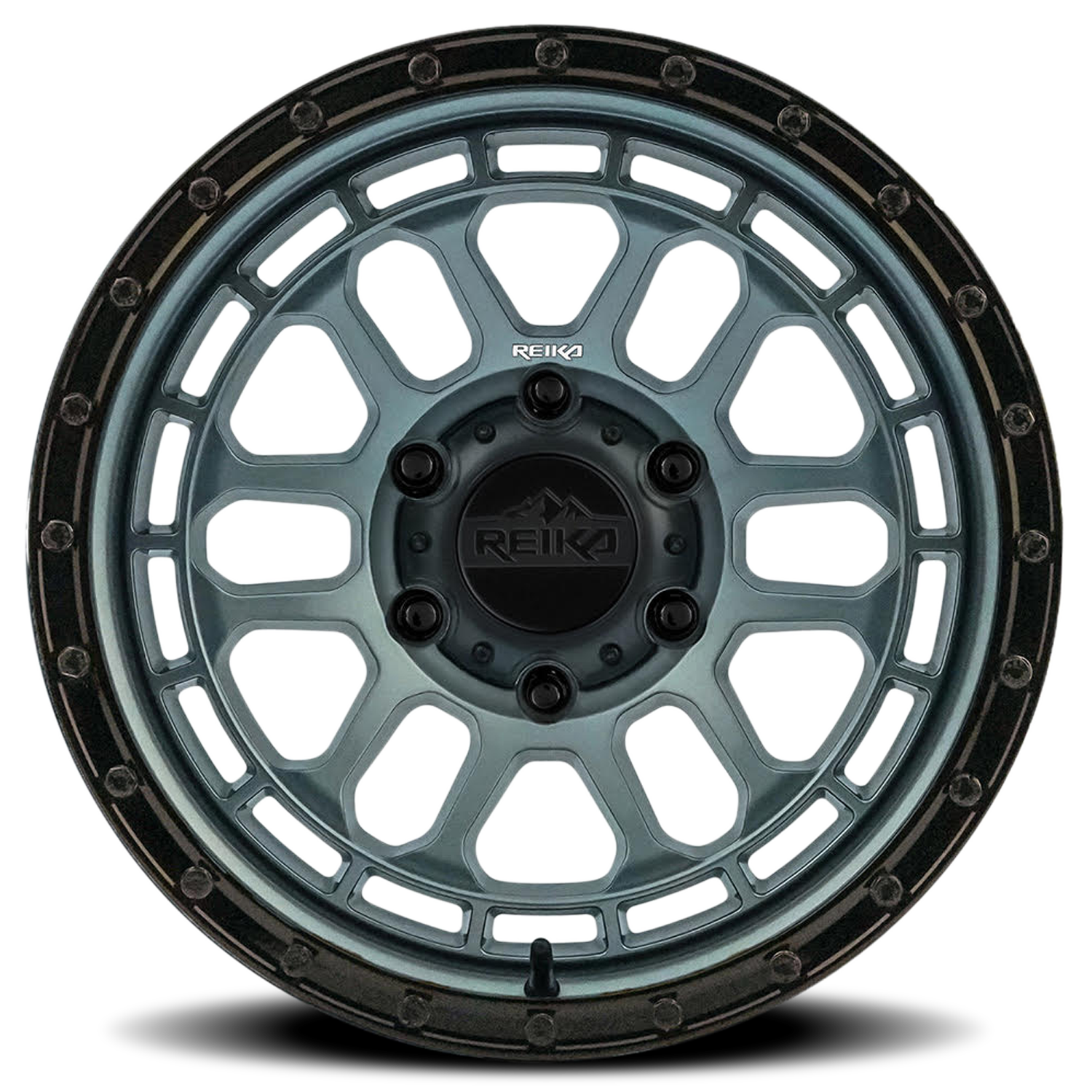 Reika Rambler R35 17x8.5" 6x139.7mm 106.1mm CB 0mm Gloss Graphite Black Ring