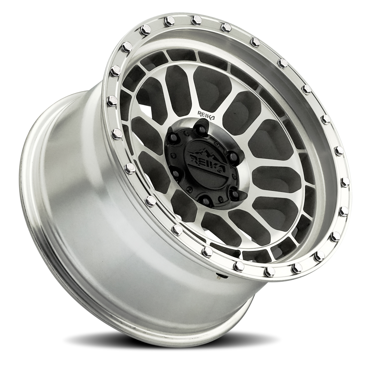 Reika Rambler R35 17x9" 6x139.7mm 106.1mm CB -12mm Machined Raw Aluminum