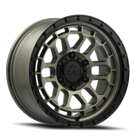 Reika Rambler R35 17x8.5" 6x139.7mm 106.1mm CB 0mm Satin Bronze Black Ring