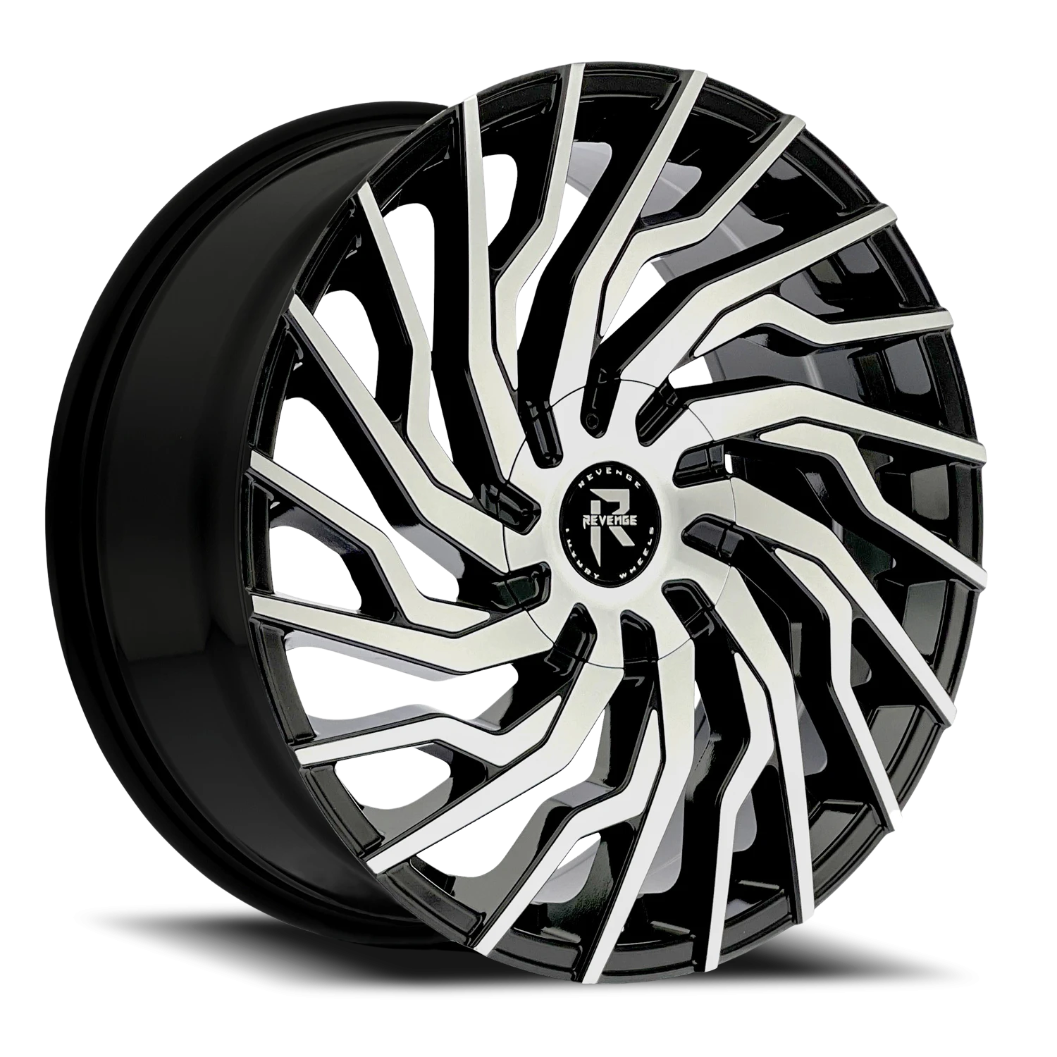 Revenge Luxury RL-101 20x8.5" 5x108mm 74.1mm CB +35mm Black Machined