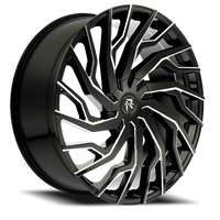 Revenge Luxury RL-101 22x8.5" 5x120mm 74.1mm CB +35mm Black Milled Windows