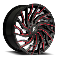 Revenge Luxury RL-101 26x10" 6x135mm 87.1mm CB +25mm Black Red Milled