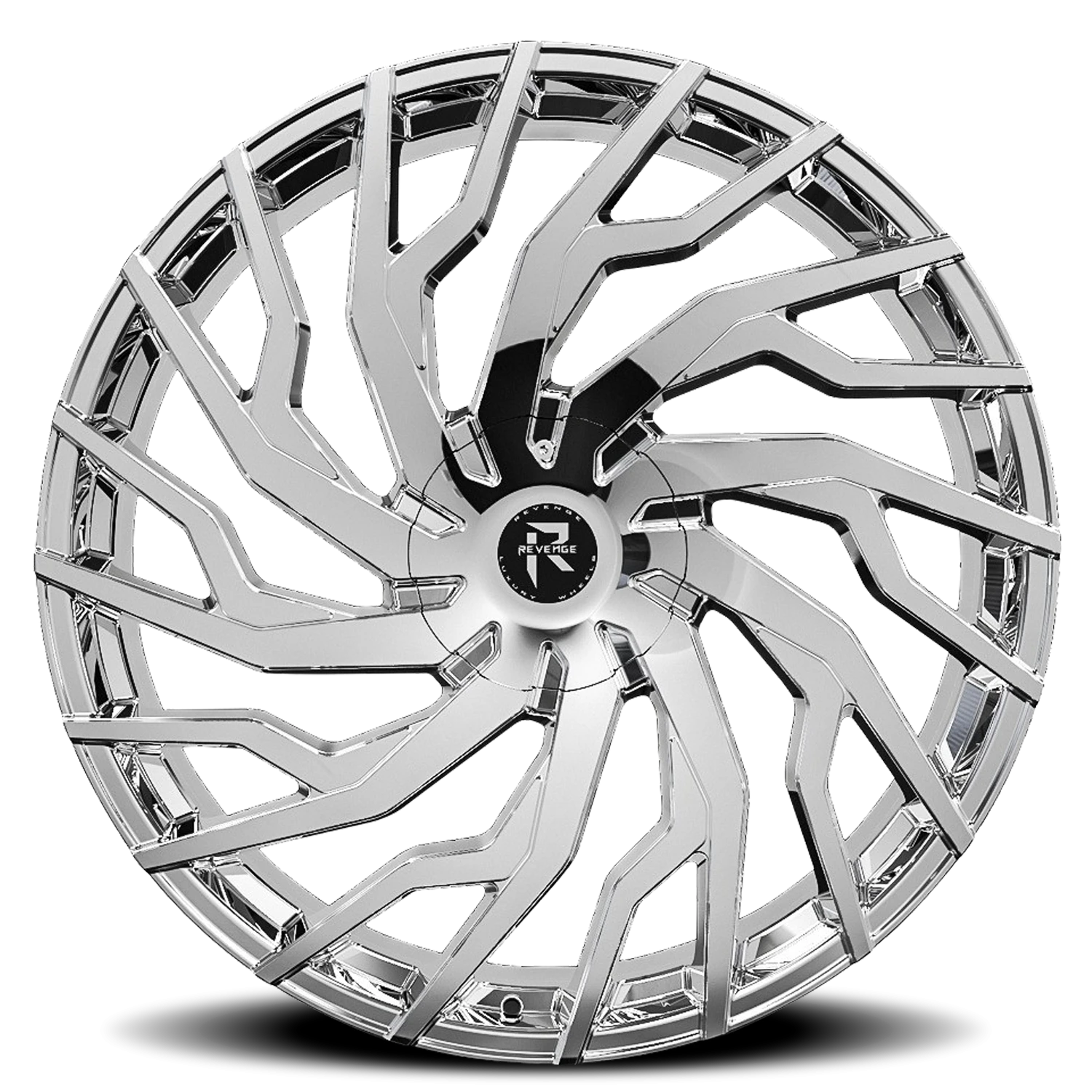 Revenge Luxury RL-101 22x8.5" 5x108mm 74.1mm CB +35mm Chrome