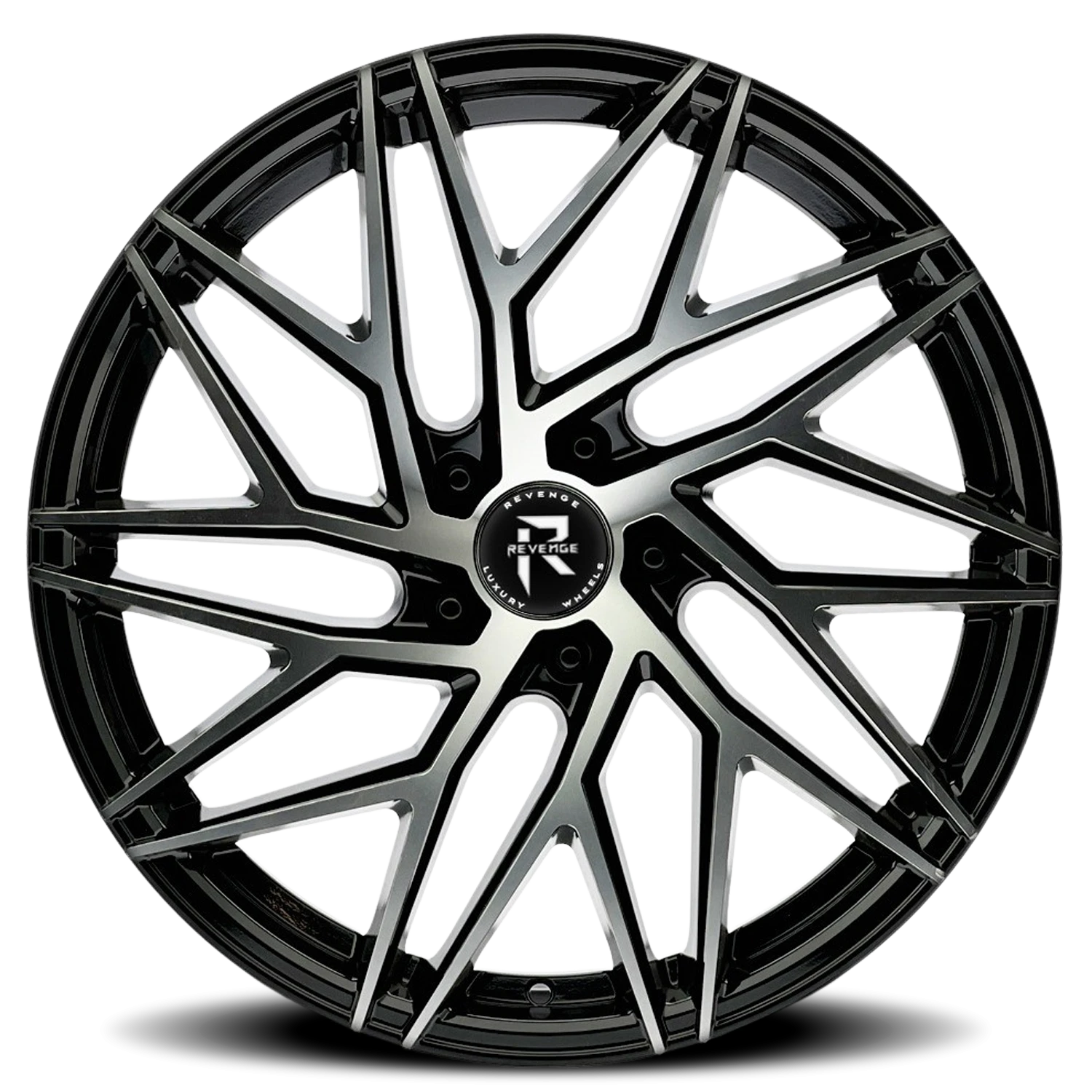 Revenge Luxury RL-102 22x9" 5x120mm 74.1mm CB +35mm Black Machined