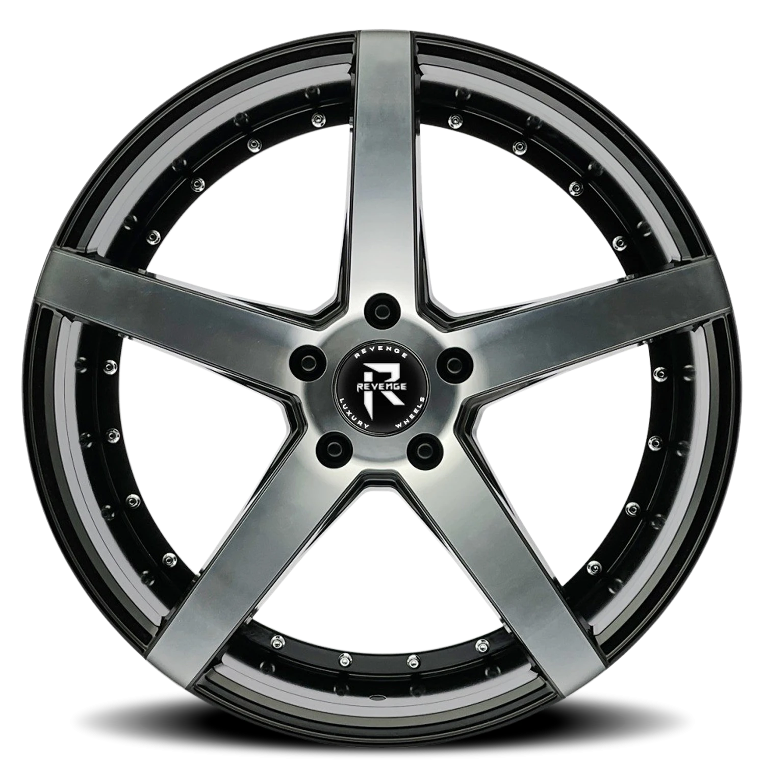 Revenge Luxury RL-103 20x8.5" 5x114.3mm 74.1mm CB +35mm Black Machined
