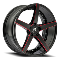 Revenge Luxury RL-103 20x8.5" 5x114.3mm 74.1mm CB +35mm Black Red Milled
