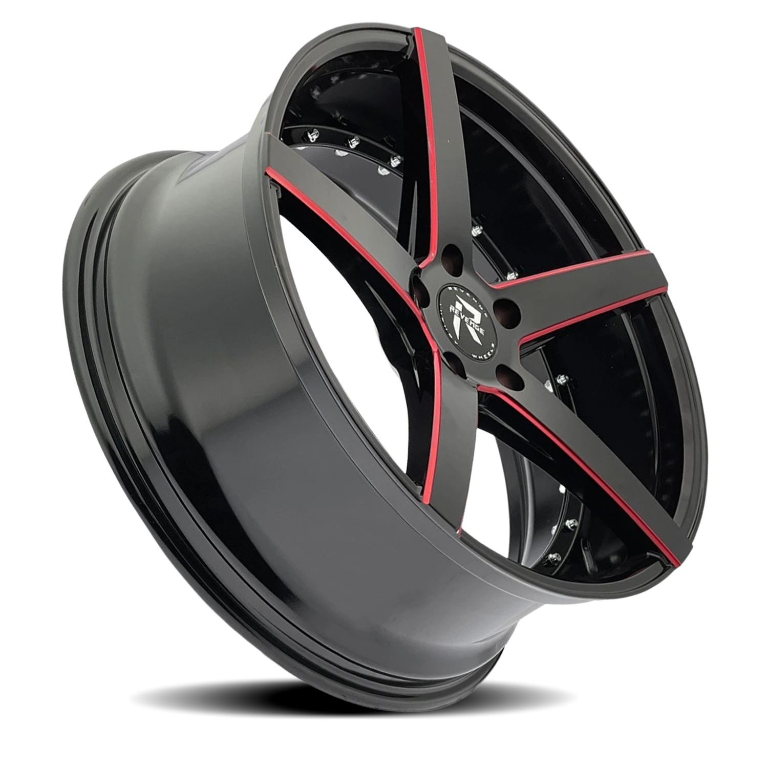 Revenge Luxury RL-103 20x8.5" 5x120mm 74.1mm CB +35mm Black Red Milled