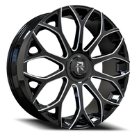 Revenge Luxury RL105-Big Floater Cap Special Edition 26x9.5" 5x127mm 87.1mm CB +15mm Black Milled Windows