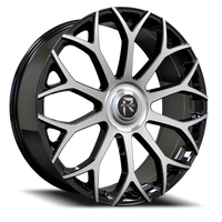 Revenge Luxury RL105-Big Floater Cap Special Edition 24x9" 6x135mm 87.1mm CB +25mm Black Machined