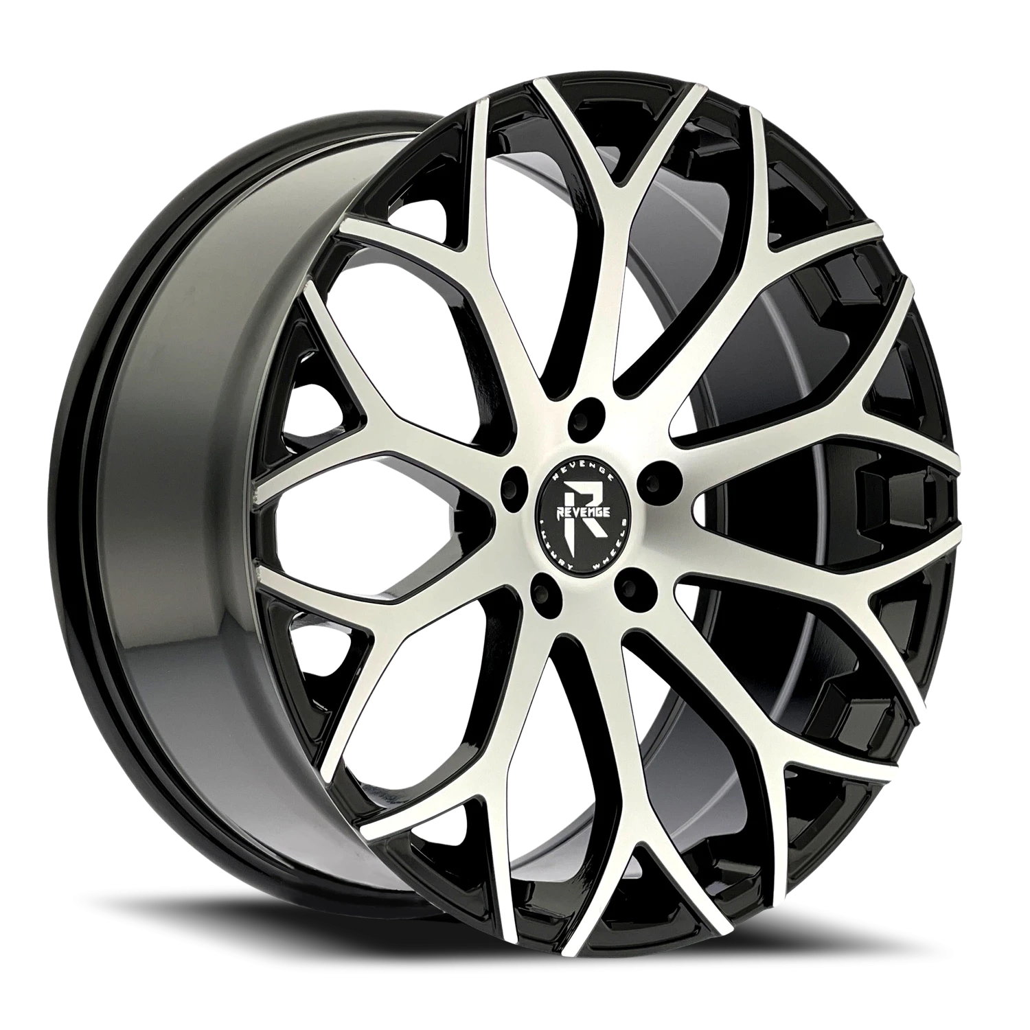 Revenge Luxury RL-105 18x8" 5x120mm 74.1mm CB +35mm Black Machined