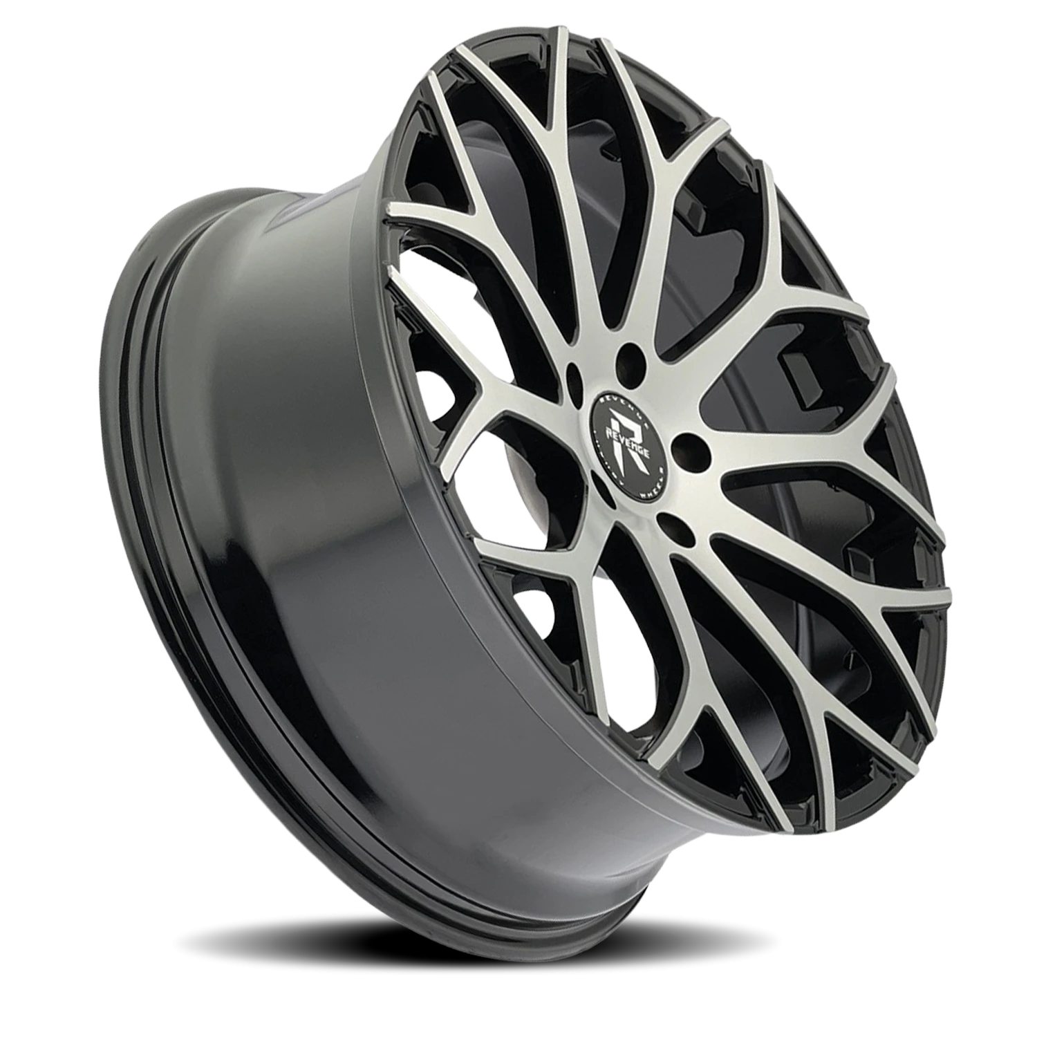 Revenge Luxury RL-105 18x8" 5x108mm 74.1mm CB +35mm Black Machined
