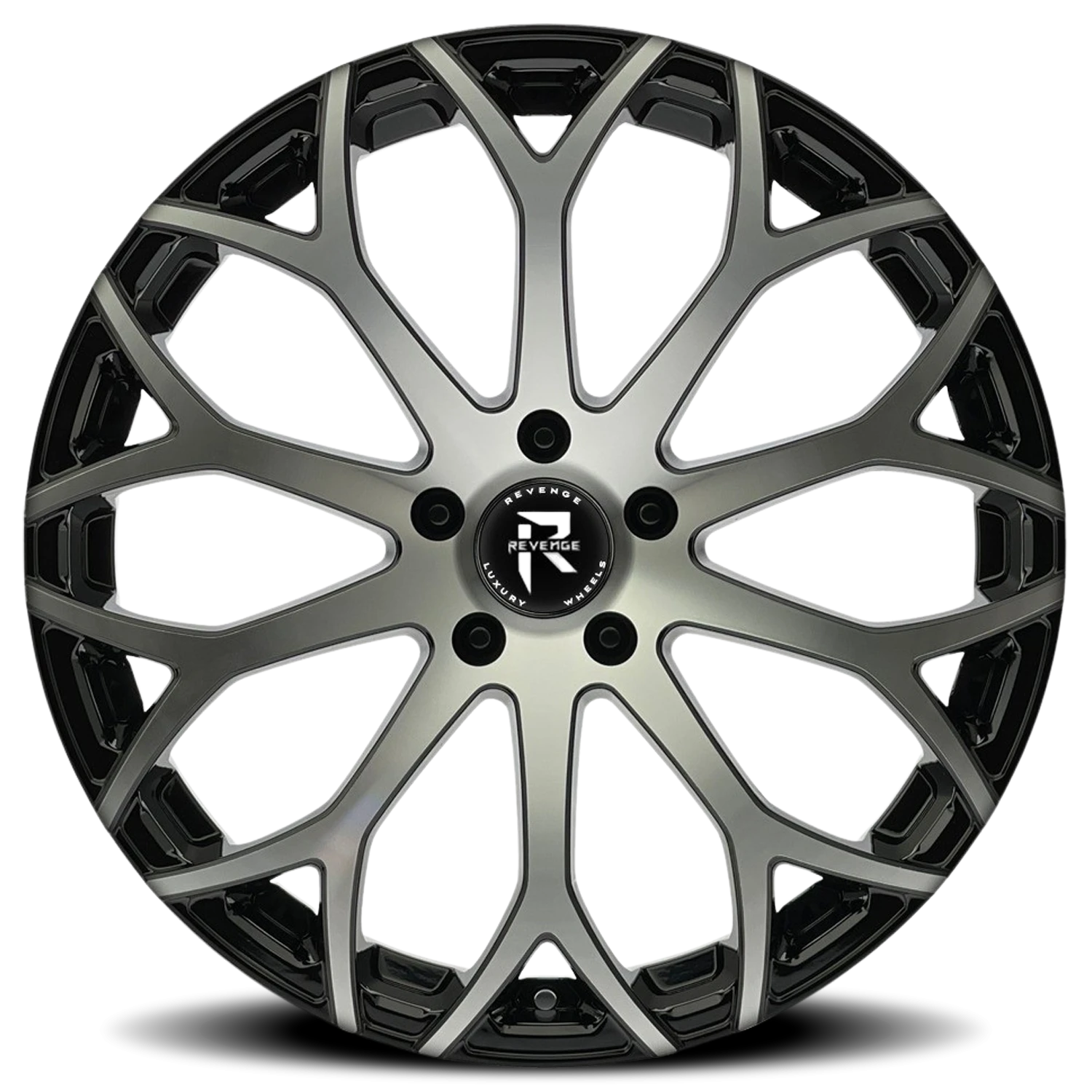 Revenge Luxury RL-105 20x9" 5x115mm 74.1mm CB +20mm Black Machined
