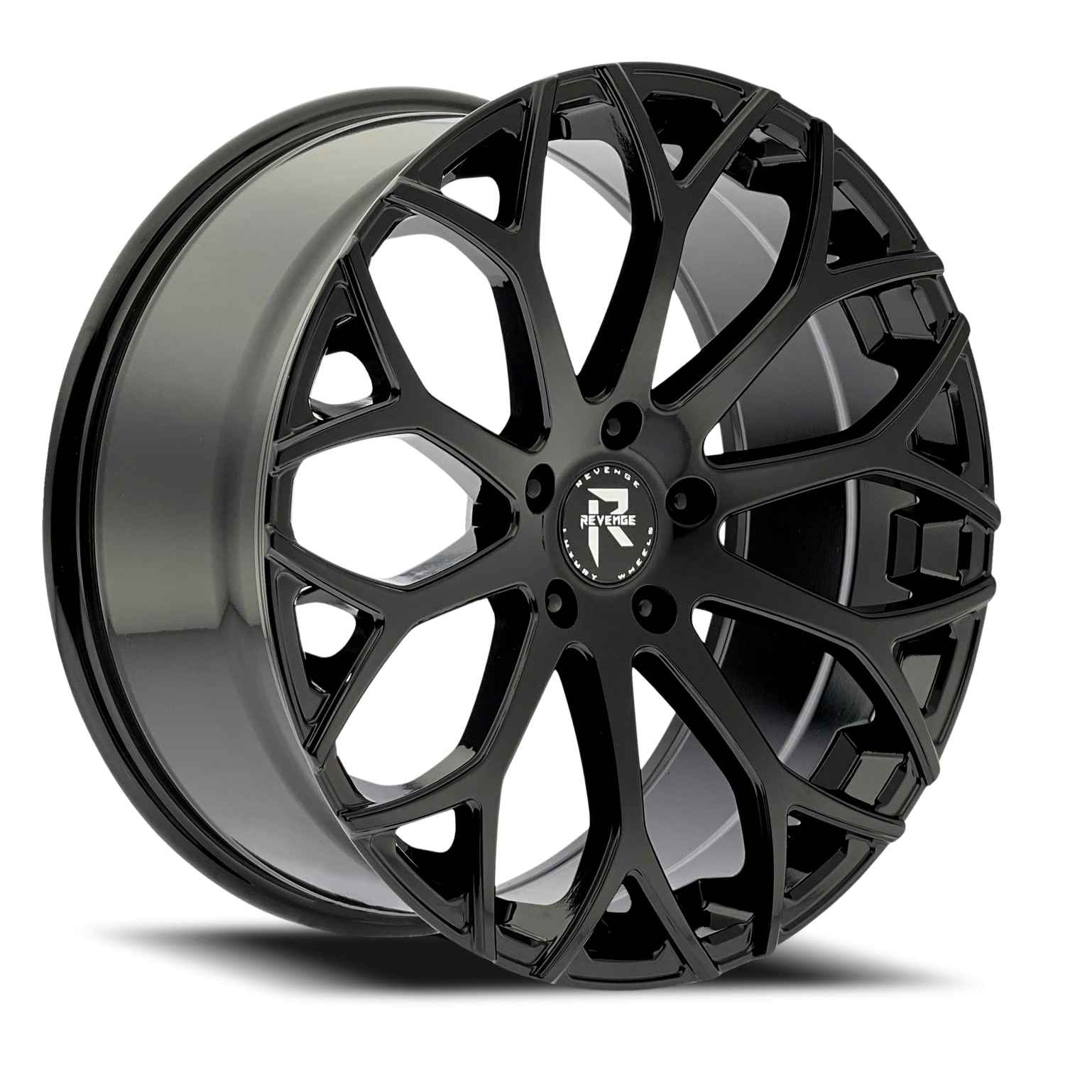 Revenge Luxury RL-105 22x9" 5x114.3mm 74.1mm CB +35mm Gloss Black