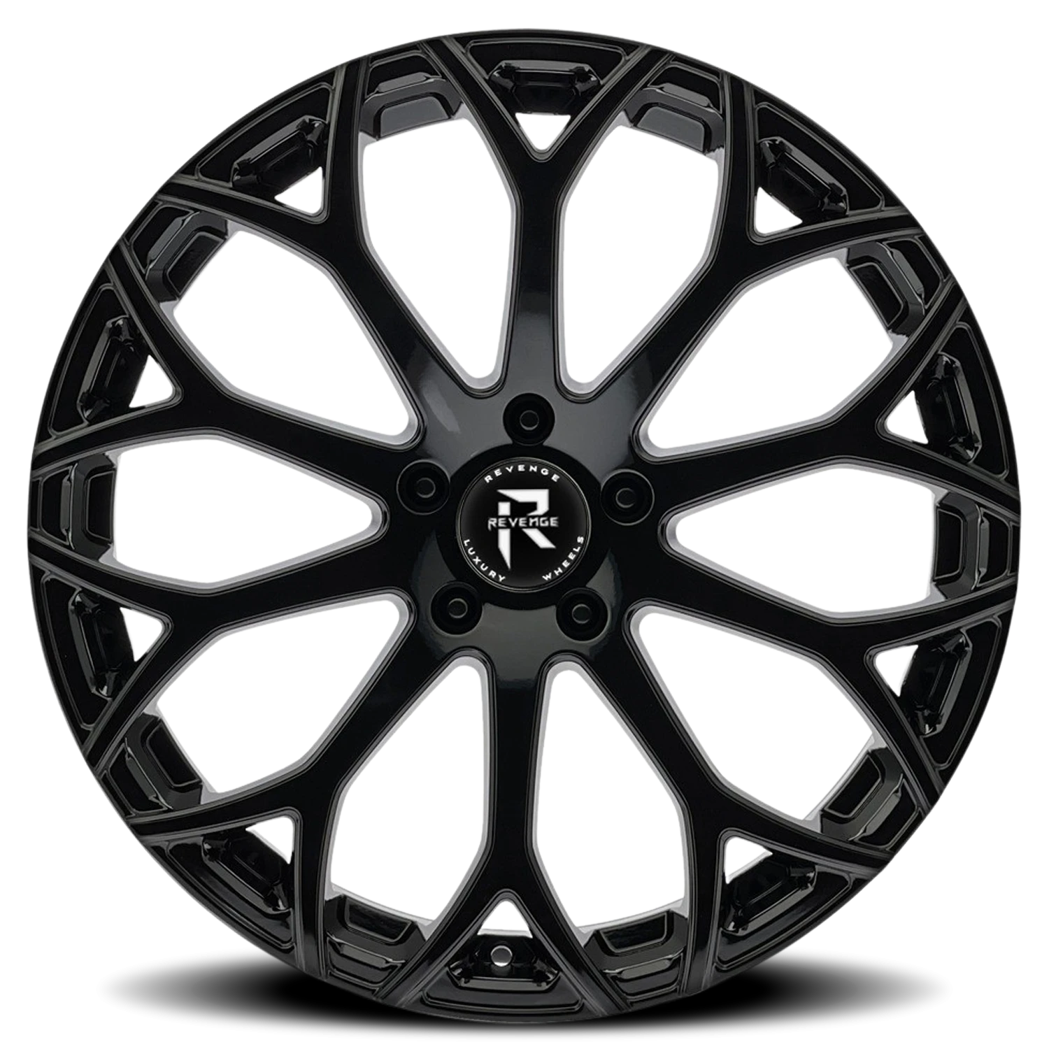 Revenge Luxury RL-105 18x8" 5x112mm 66.56mm CB +35mm Gloss Black