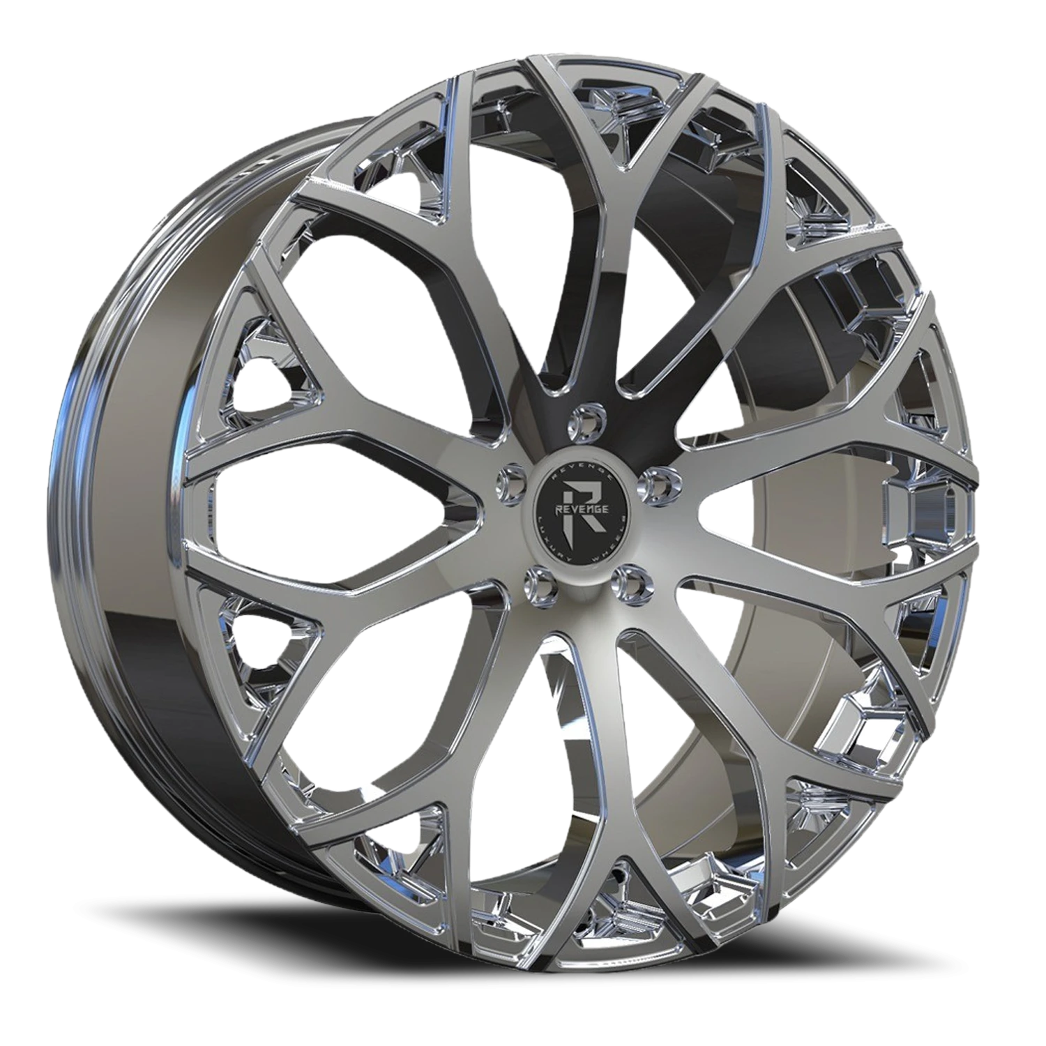 Revenge Luxury RL-105 22x9" 5x114.3mm 74.1mm CB +35mm Chrome
