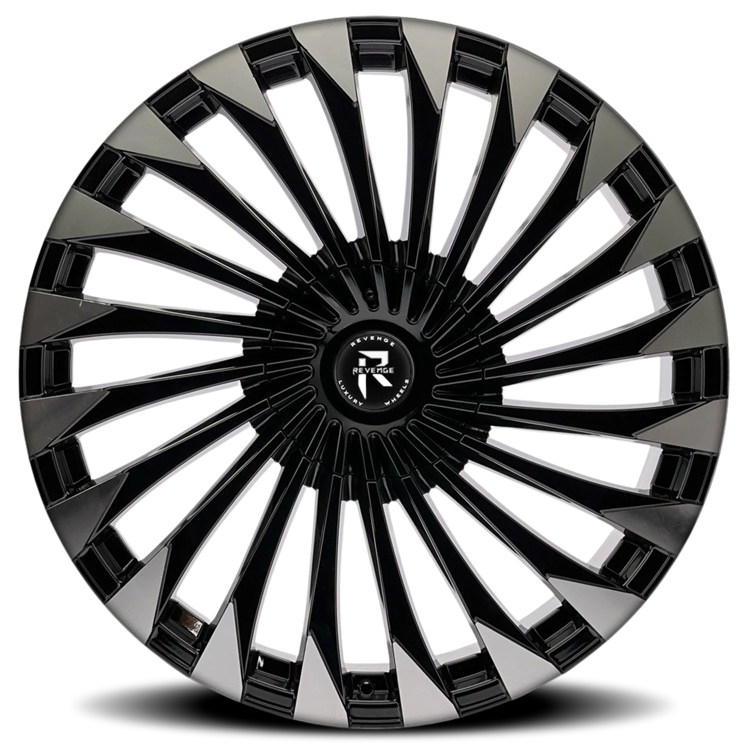 Revenge Luxury RL-106 22x8.5" 5x108mm 74.1mm CB +35mm Black Machined