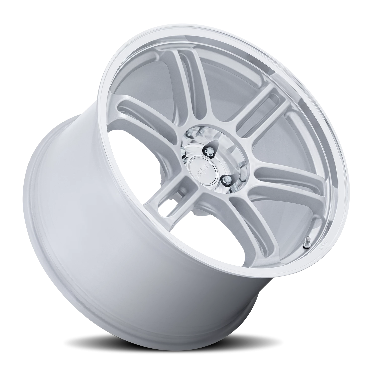 Rotiform RPS 18x10.5" 5x114.3mm 72.56mm CB +22mm Matte Silver Diamond Cut Lip
