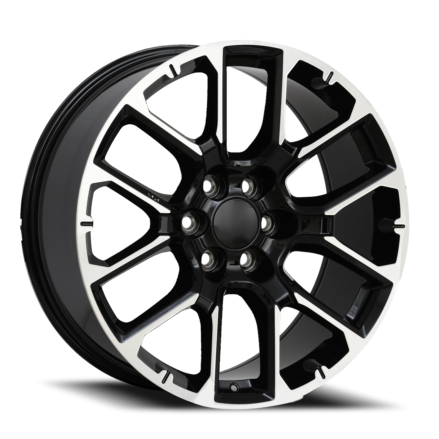 Revenge OE Designs RS-22 24x10" 6x139.7mm 78.1mm CB +31mm Black Machined Face