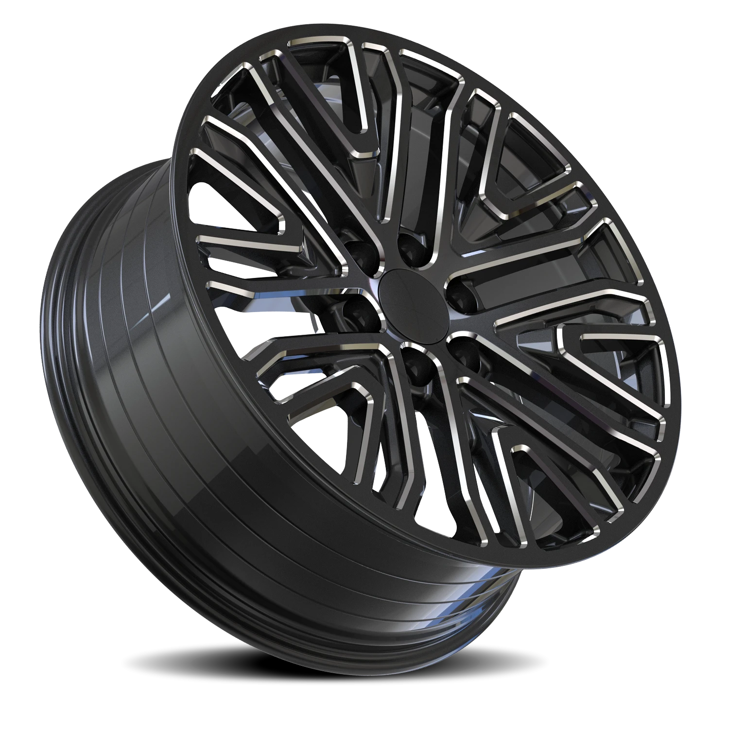 Revenge OE Designs RS-37 22x9" 6x139.7mm 78.1mm CB +31mm Gloss Black Milled