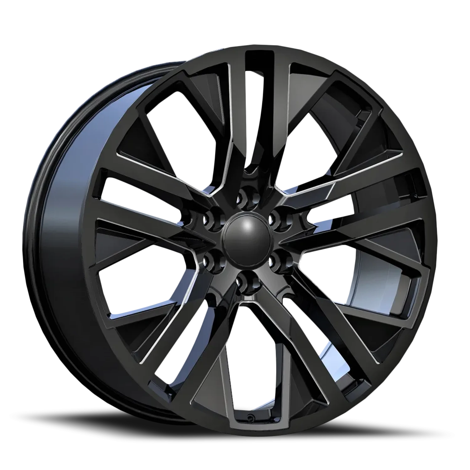 Revenge OE Designs RS-38 22x9" 6x139.7mm 78.1mm CB +31mm Gloss Black Milled
