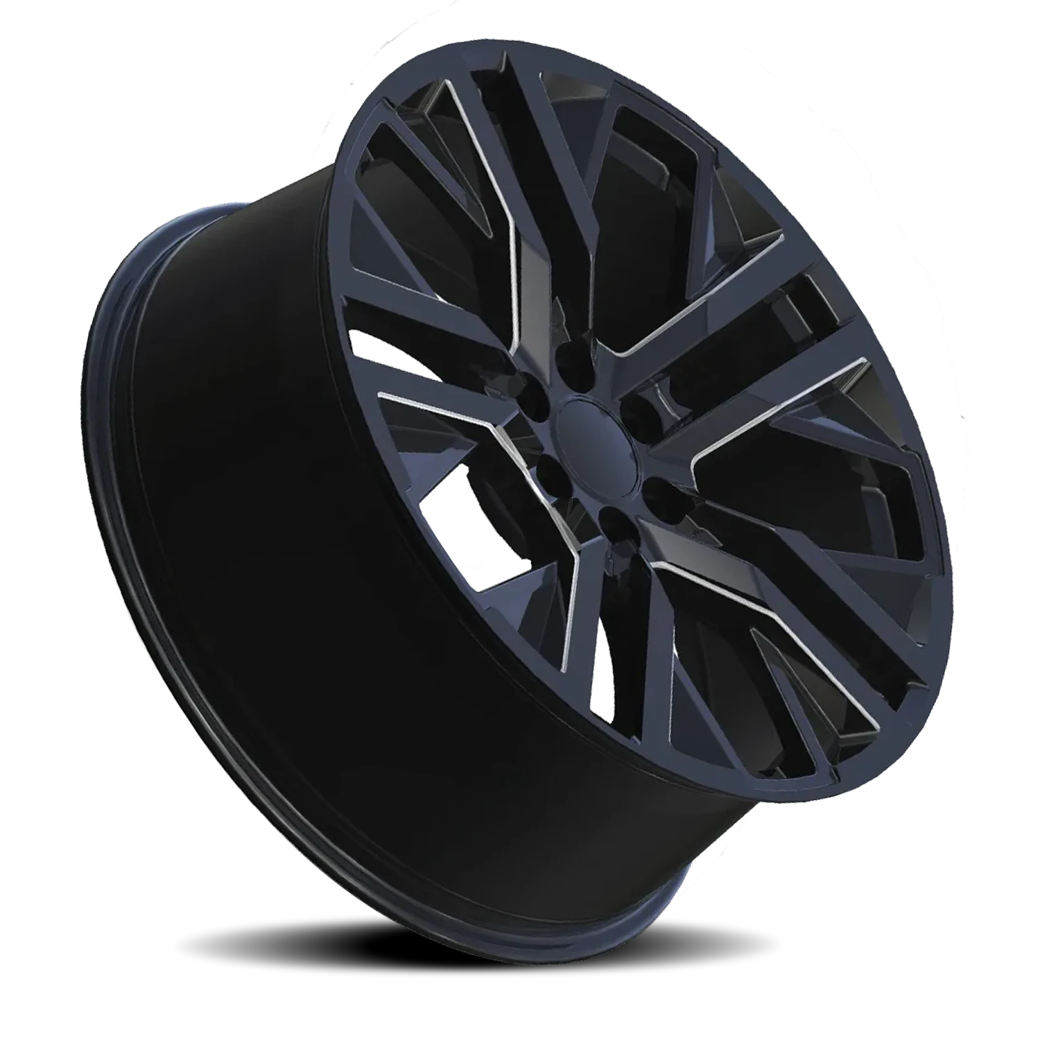 Revenge OE Designs RS-38 22x9" 6x139.7mm 78.1mm CB +31mm Gloss Black Milled