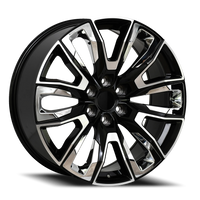 Revenge OE Designs RS-41 22x9" 6x139.7mm 78.1mm CB +28mm Black Machined Face-Chrome Insert