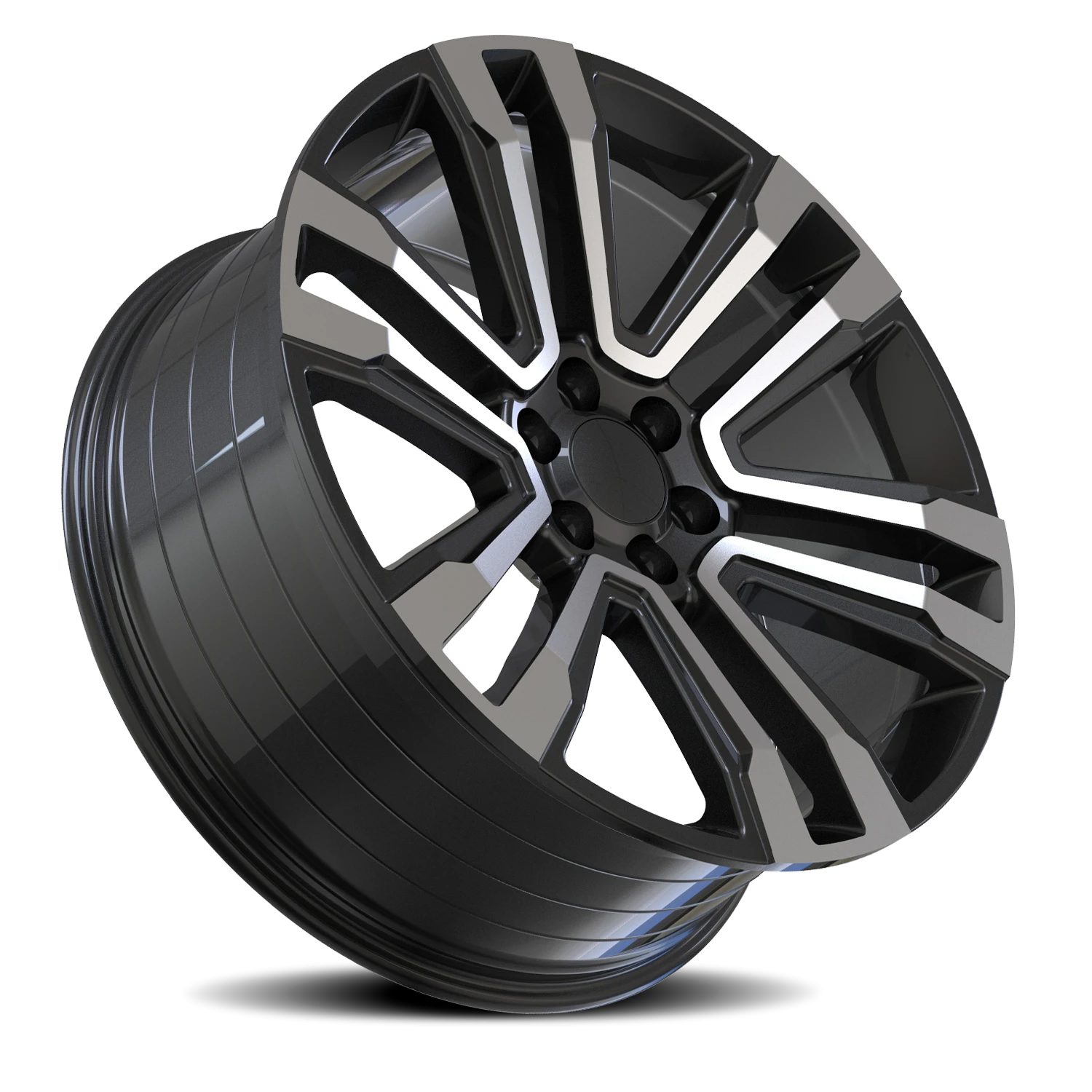 Revenge OE Designs RS-72 24x10" 6x139.7mm 78.1mm CB +31mm Gloss Black Machined Face