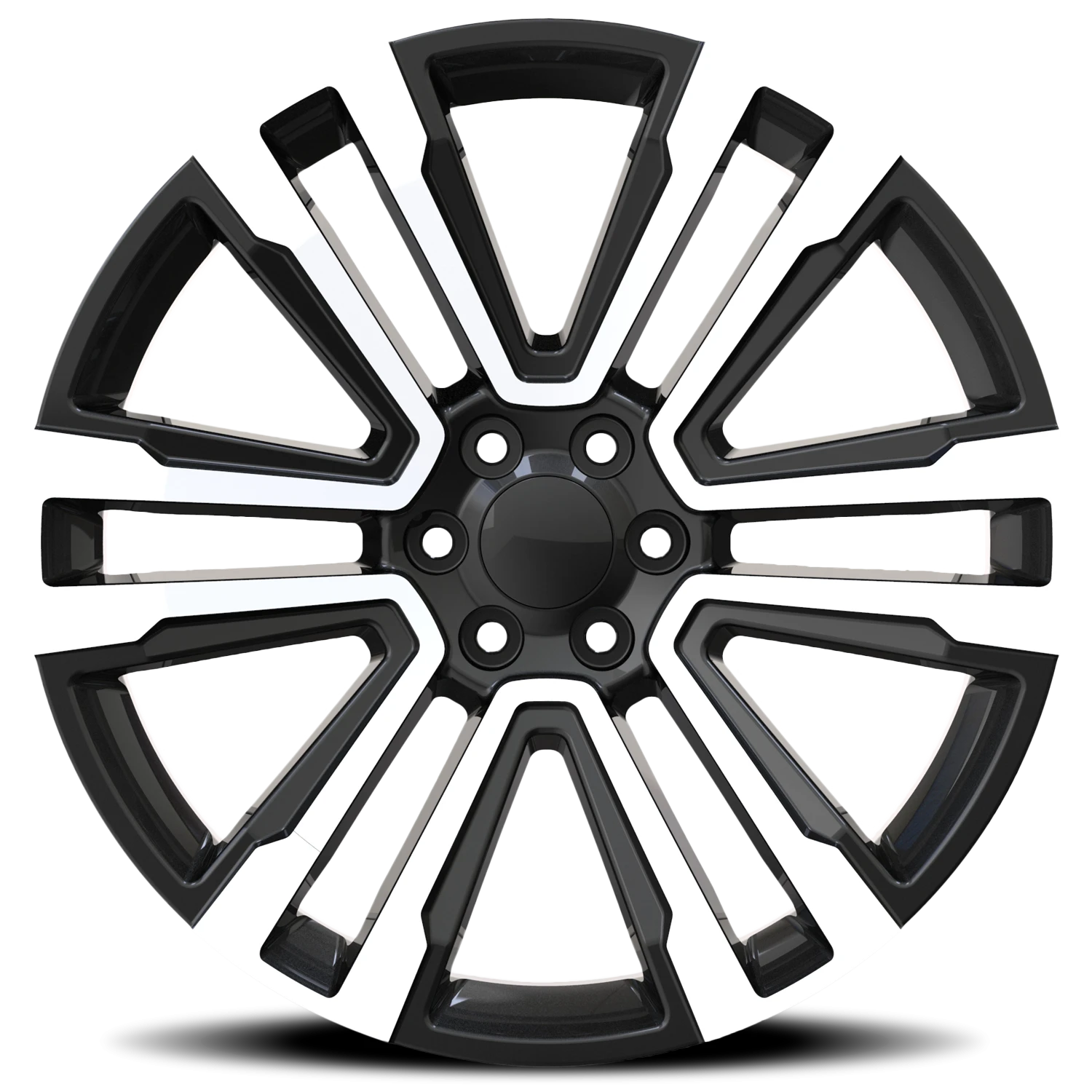 Revenge OE Designs RS-72 24x10" 6x139.7mm 78.1mm CB +31mm Gloss Black Machined Face