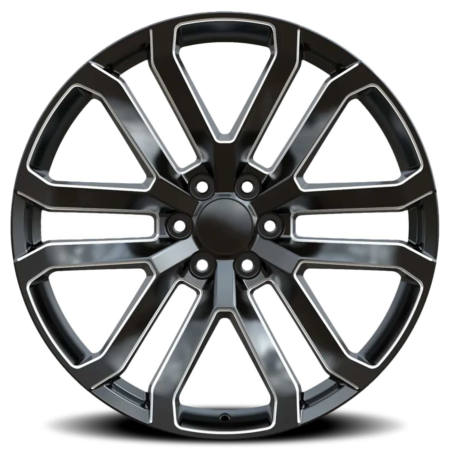 Revenge OE Designs RS-95 24x10" 6x139.7mm 78.1mm CB +31mm Gloss Black Milled
