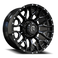 Revenge Offroad RV201 20x10" 5x139.7mm 110mm CB -19mm Black Milled