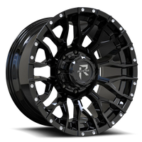 Revenge Offroad RV201 20x9" 6x135mm 108mm CB 0mm Satin Black Rivets