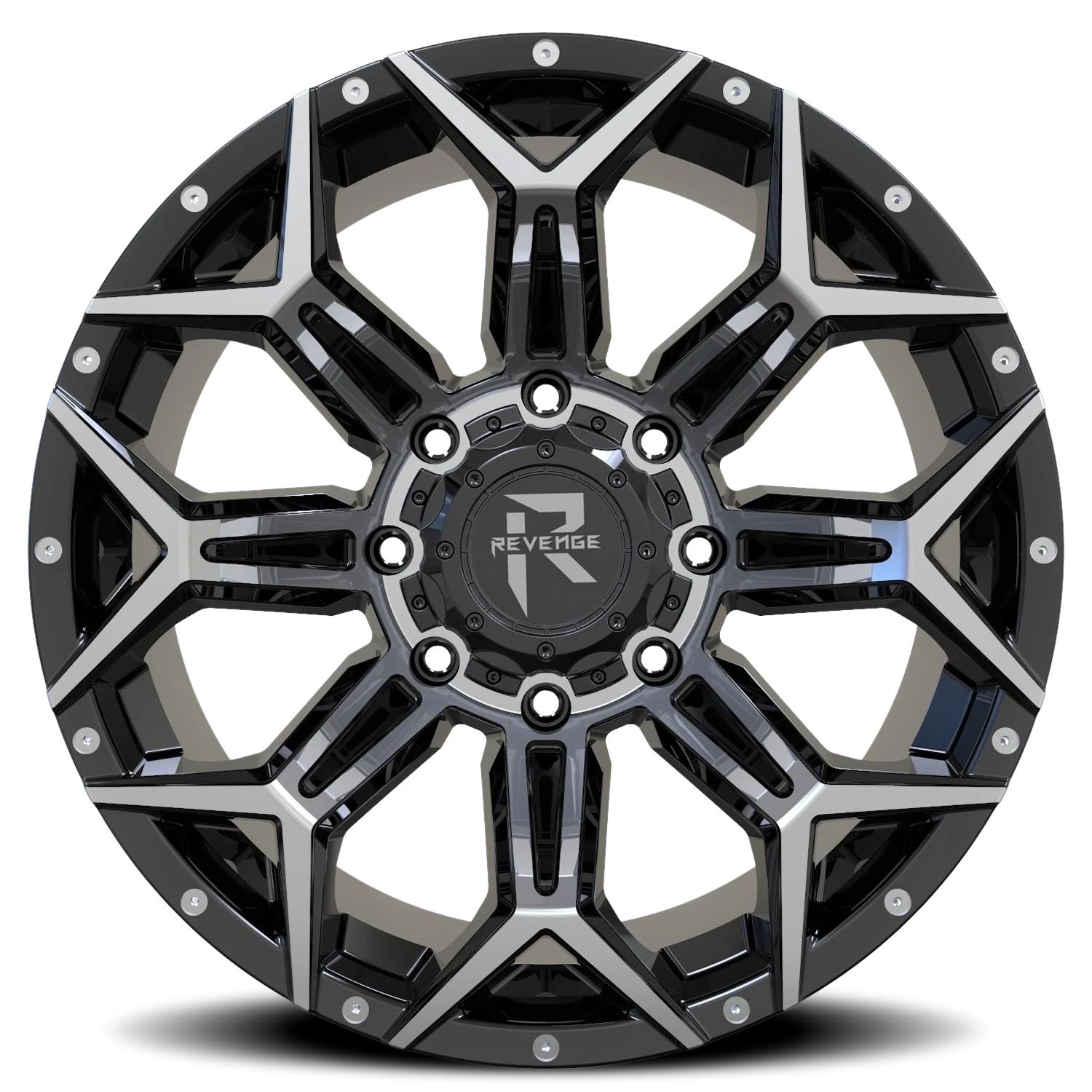 Revenge Offroad RV202 20x9" 5x127mm 87.1mm CB 0mm Black Machined