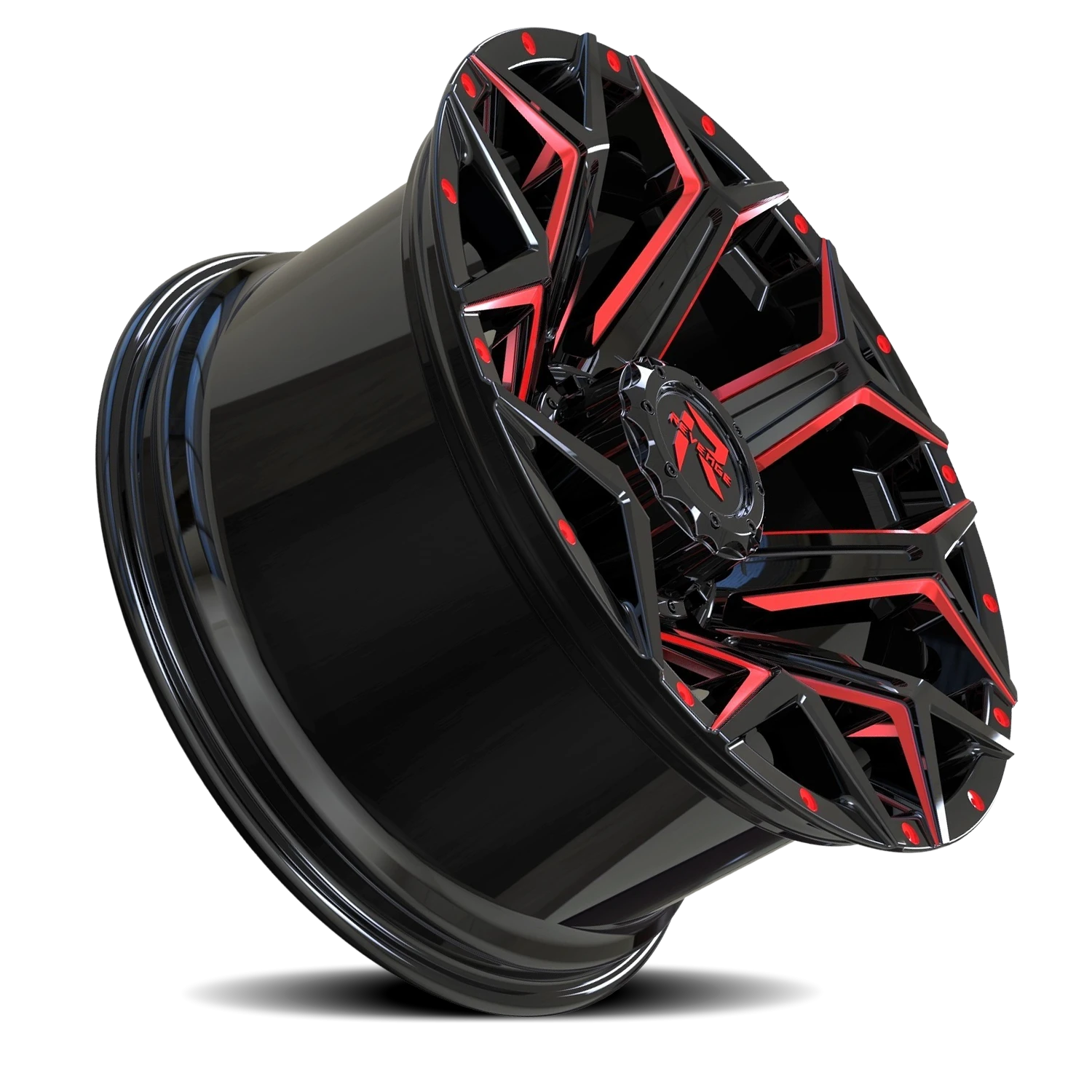 Revenge Offroad RV202 20x9" 8x170mm 125.2mm CB 0mm Black Red Milled