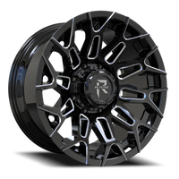 Revenge Offroad RV203 20x10" 8x165.1mm 125.2mm CB -19mm Black Milled