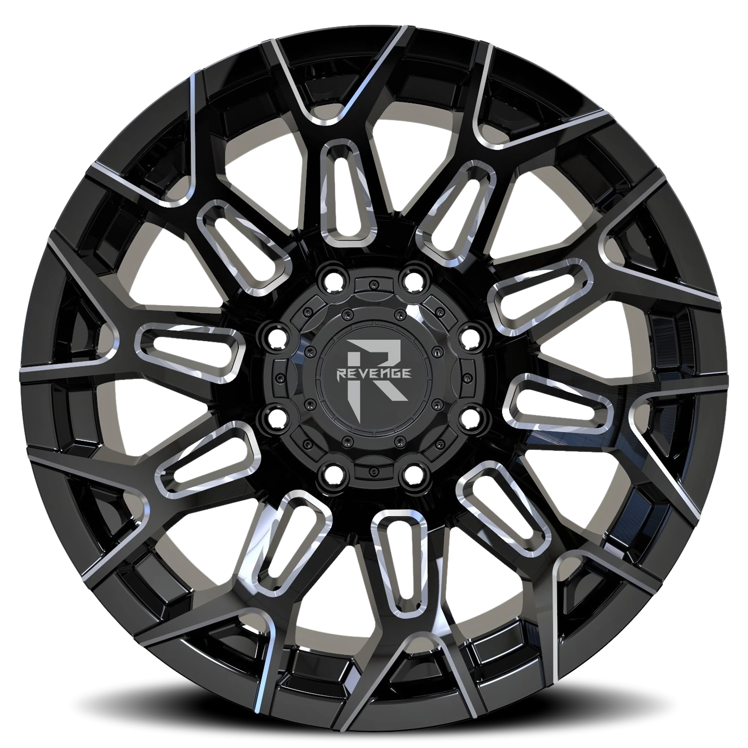 Revenge Offroad RV203 20x10" 8x165.1mm 125.2mm CB -19mm Black Milled