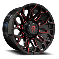 Revenge Offroad RV203 20x10" 8x165.1mm 125.2mm CB -19mm Black Red Milled
