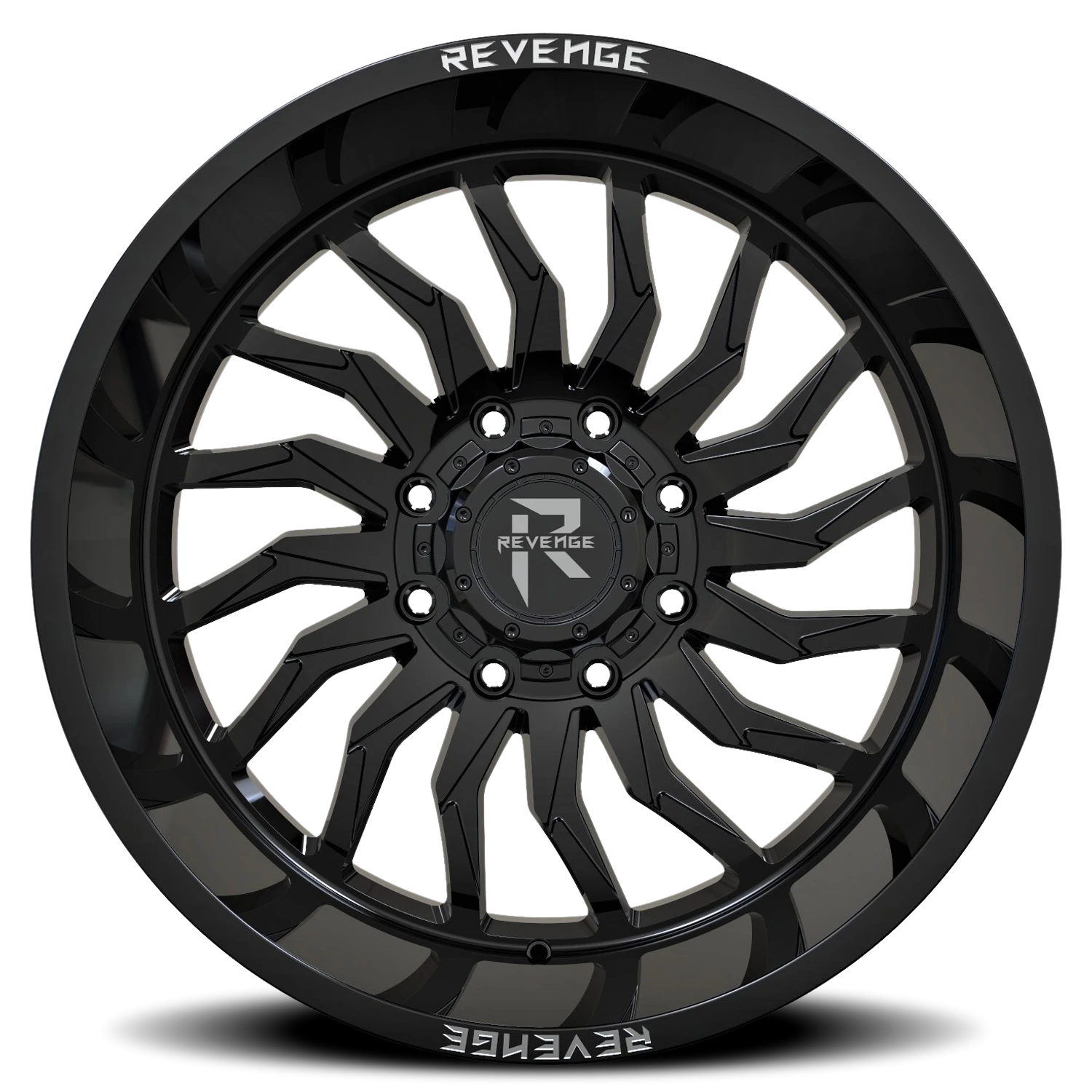 Revenge Offroad RV204 22x12" 8x165.1mm 125.2mm CB -44mm Gloss Black