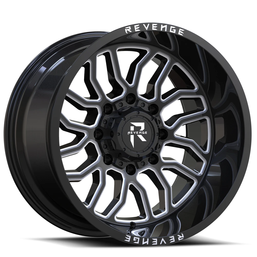 Revenge Offroad RV205 20x12" 8x165.1mm 125.2mm CB -44mm Black Milled