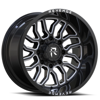 Revenge Offroad RV205 20x12" 8x165.1mm 125.2mm CB -44mm Black Milled